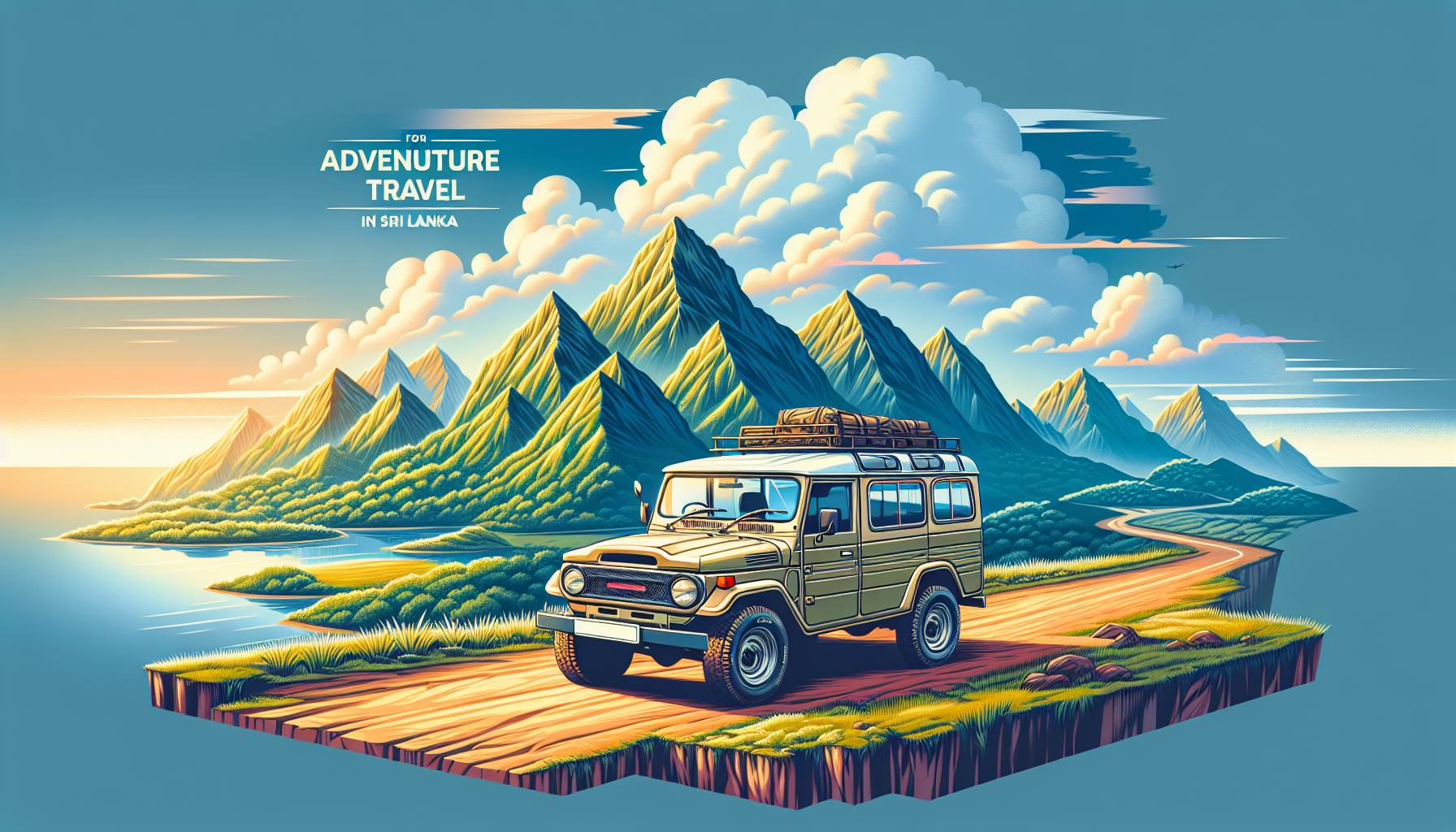 Adventure Travel in Sri Lanka with Scenic Mountains and an Off-Road Vehicle