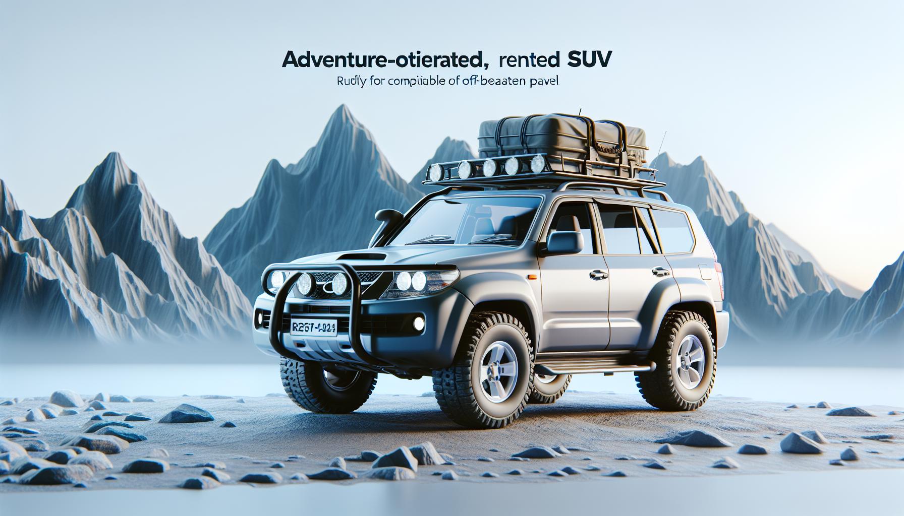 Adventure-oriented rented SUV ready for off-beaten path exploration