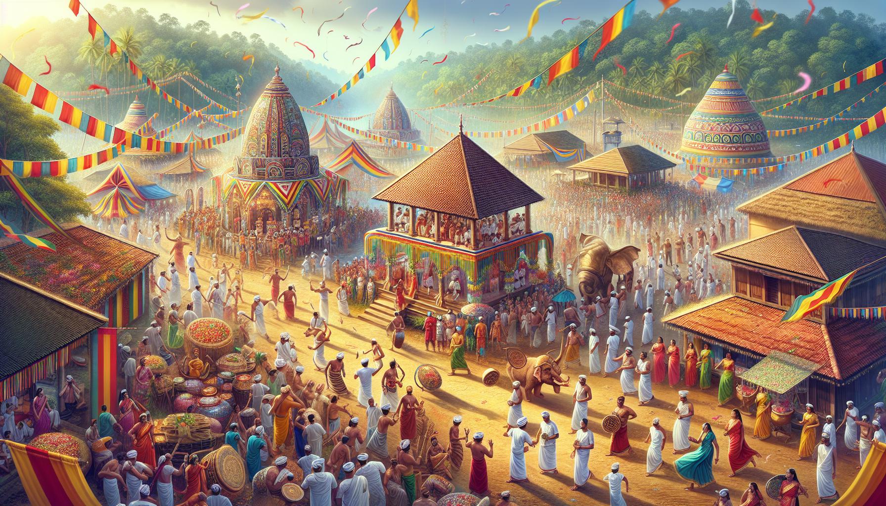 Cultural Festival Celebration in a Vibrant Market