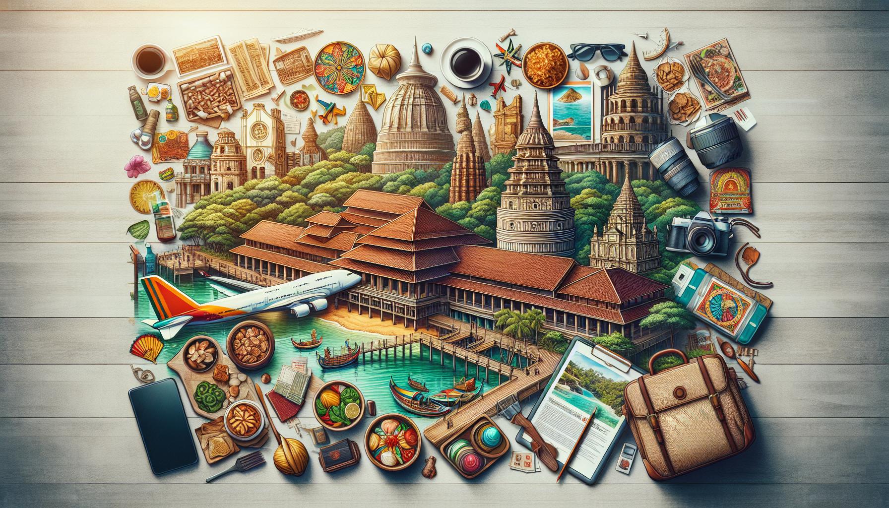 Travel Essentials and Cultural Highlights Collage