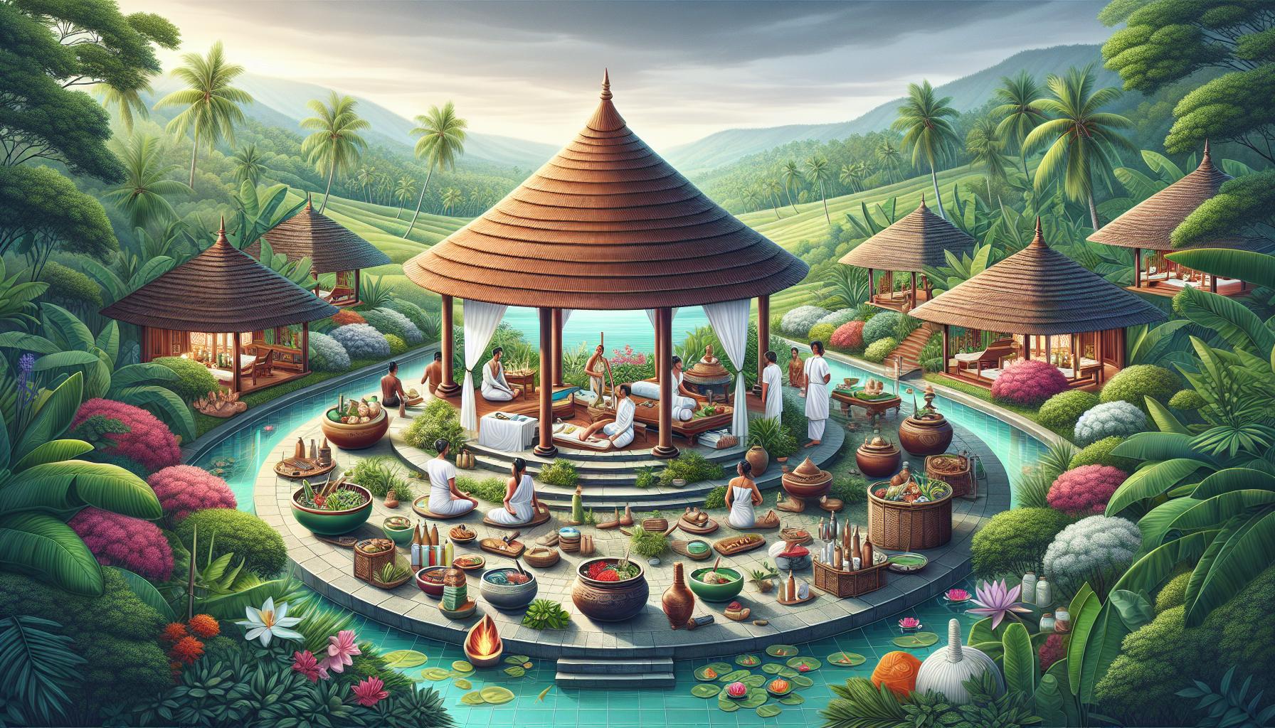 Tropical Wellness Retreat with Spa Treatments and Natural Surroundings