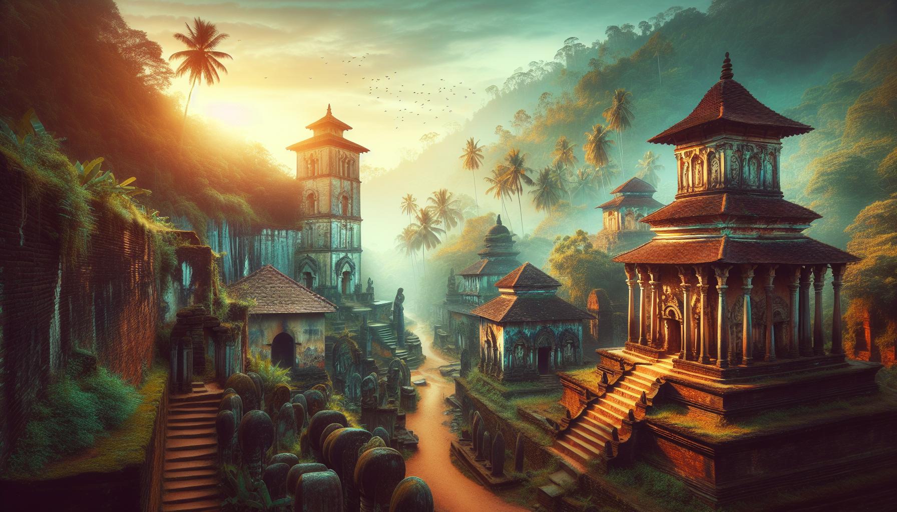 ancient-temple-in-lush-green-landscape-at-sunset