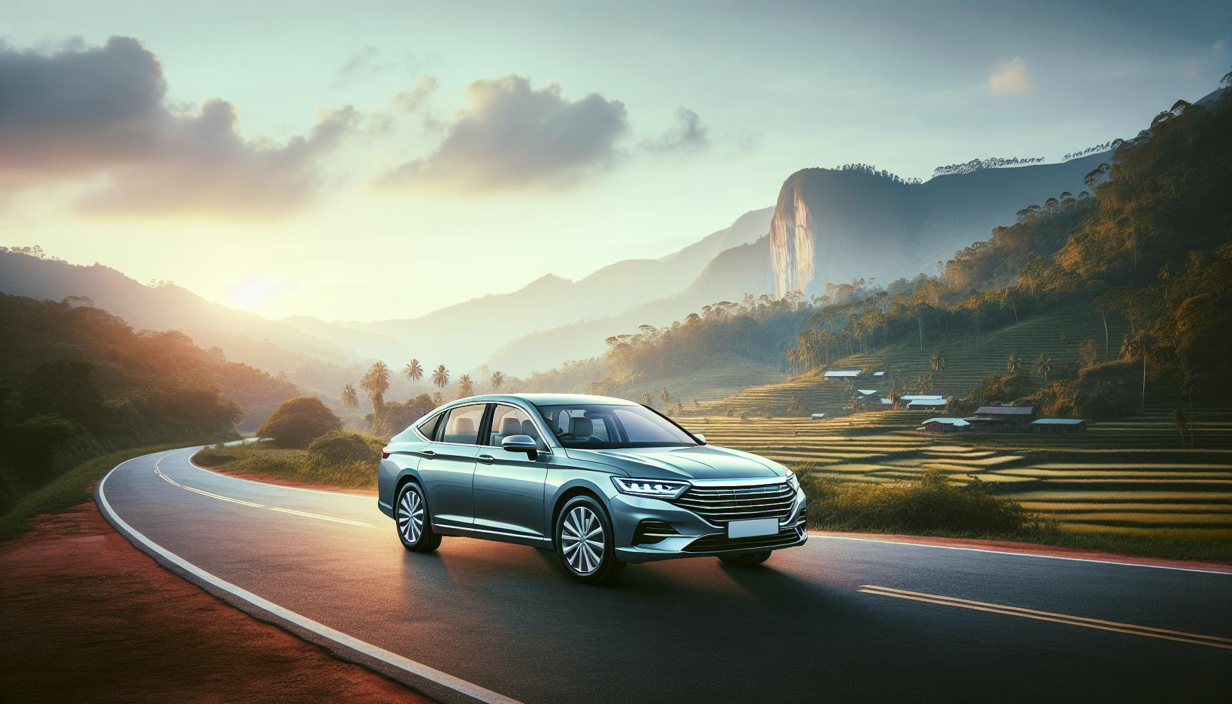 luxury-car-sunset-road-mountains