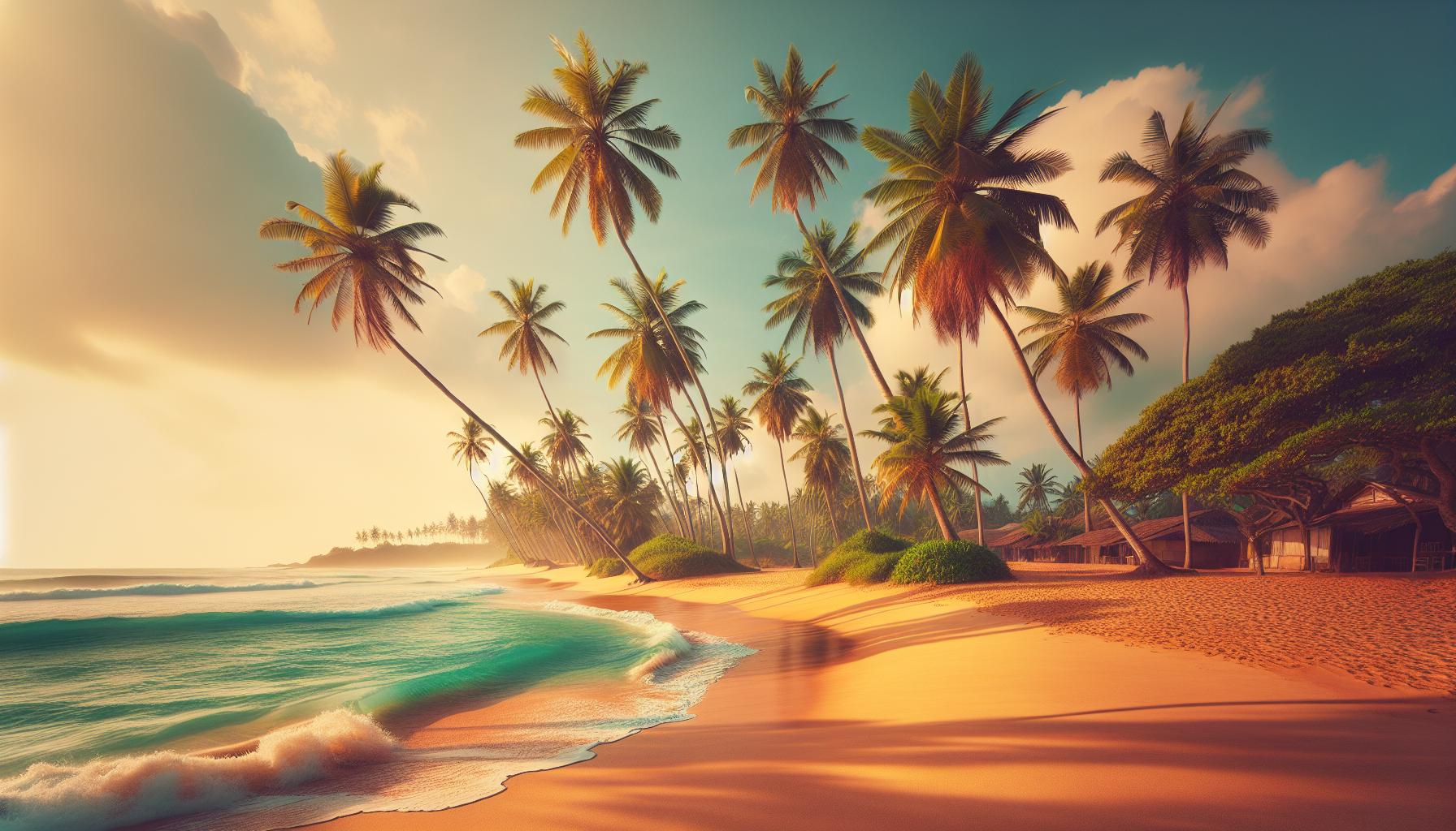 tropical-beach-sunset-with-palm-trees-and-waves