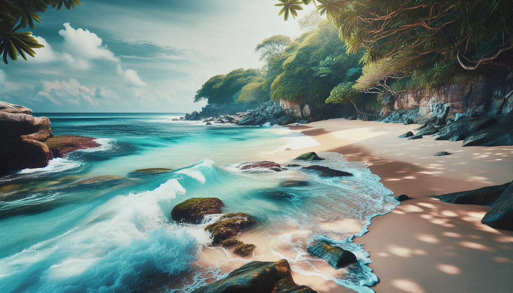 tropical-beach-with-turquoise-water-and-rocks
