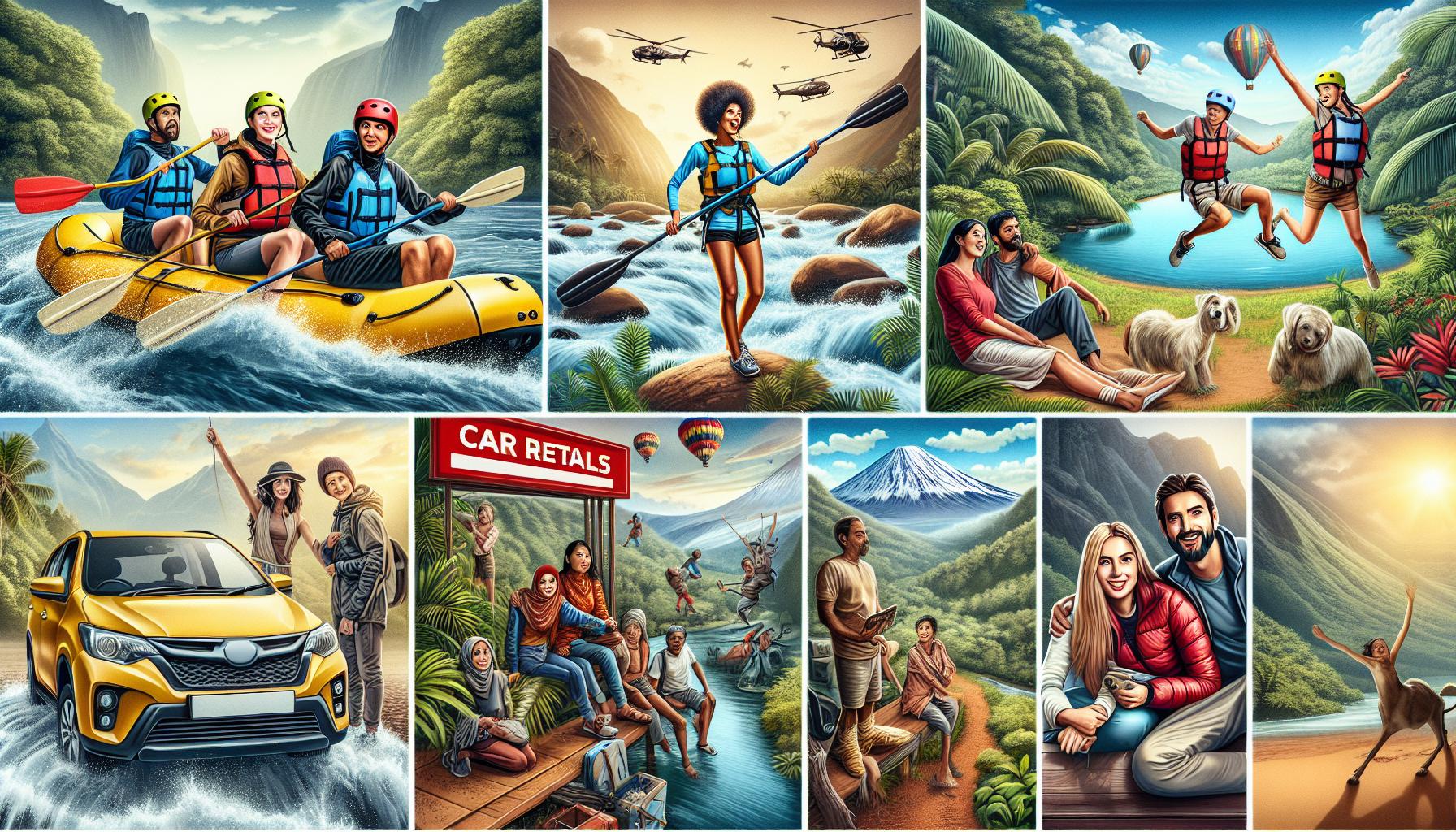 Adventure Activities and Scenic Landscapes Collage