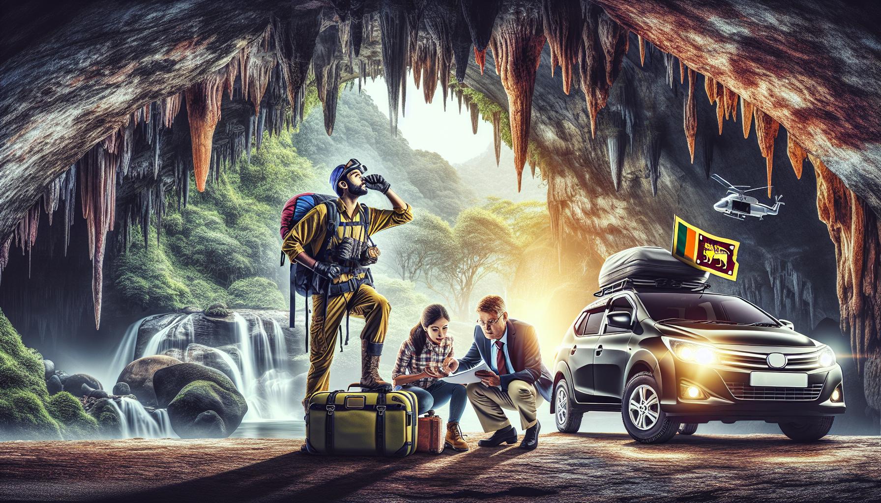 Adventure Planning in a Cave with Scenic Landscape and Transport