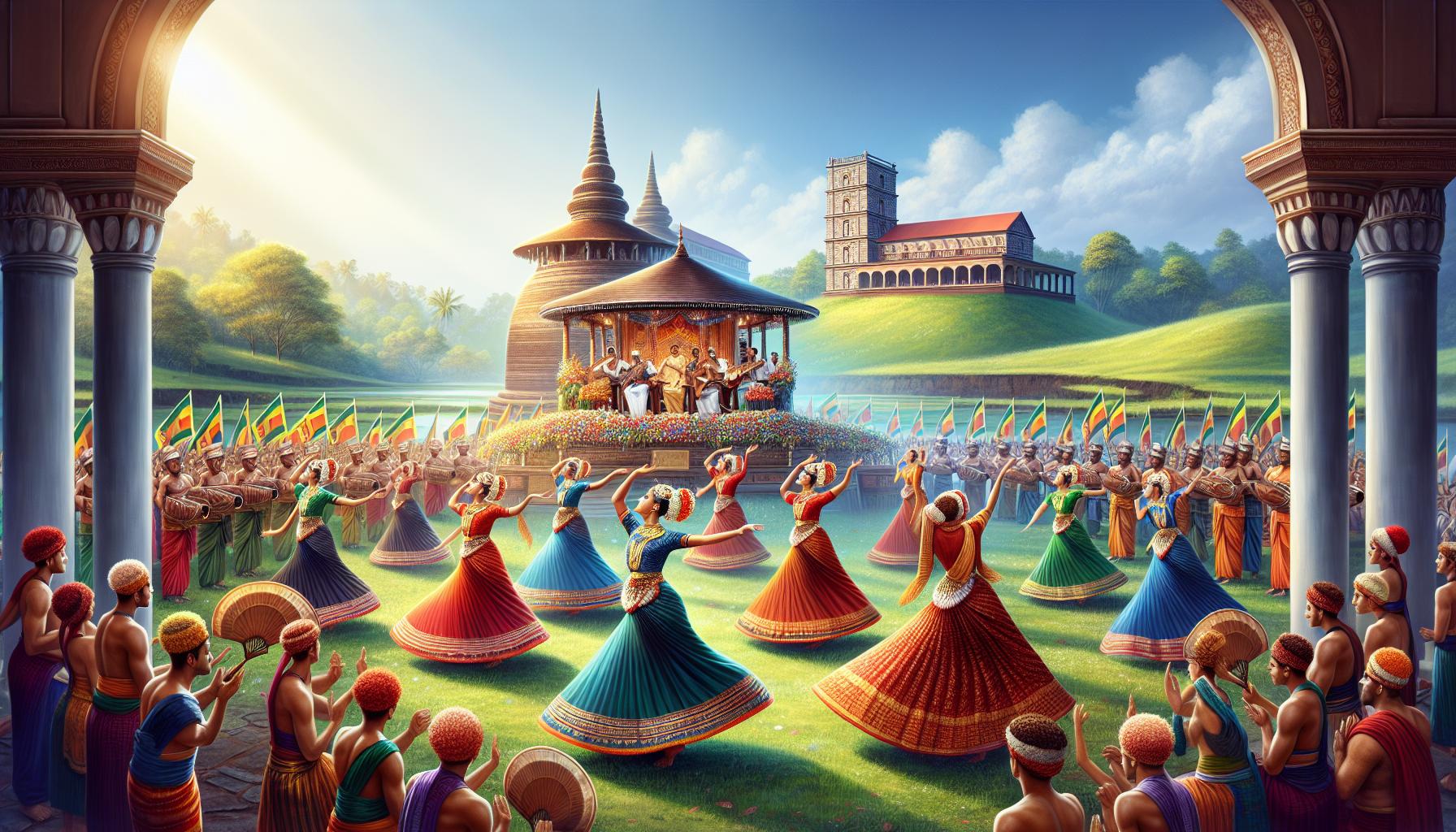 Cultural Festival Celebration with Traditional Dance and Music Performance