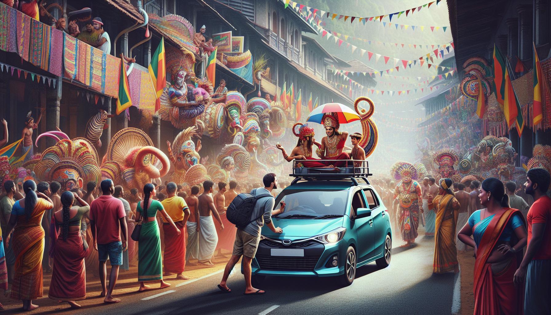 Cultural Festival Parade with Colorful Costumes and Decorations