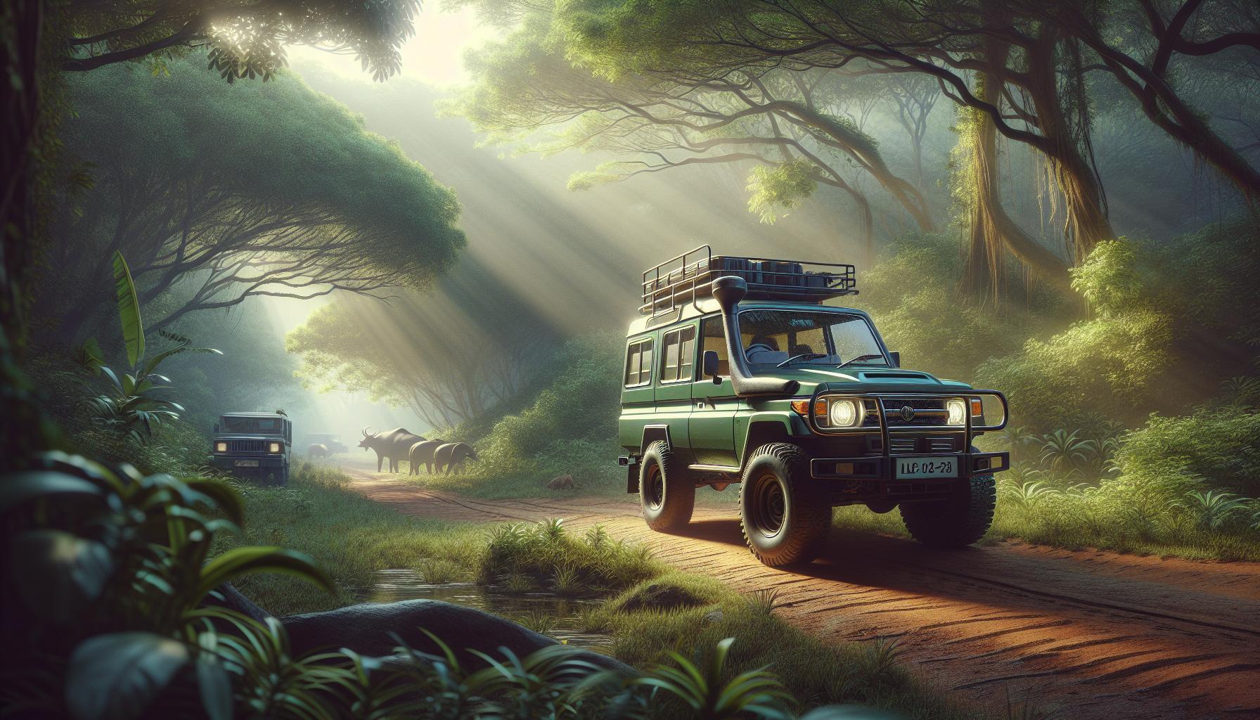 Safari Adventure in Lush Green Forest