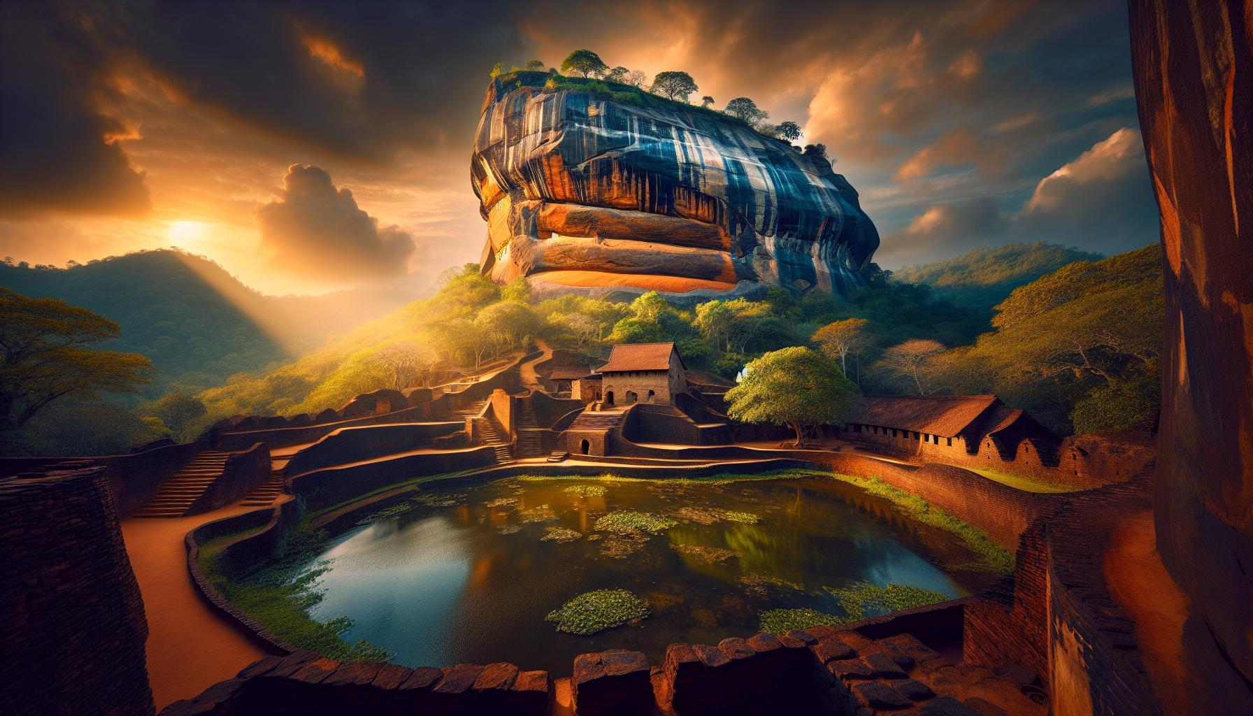 Sigiriya Rock Fortress at Sunrise