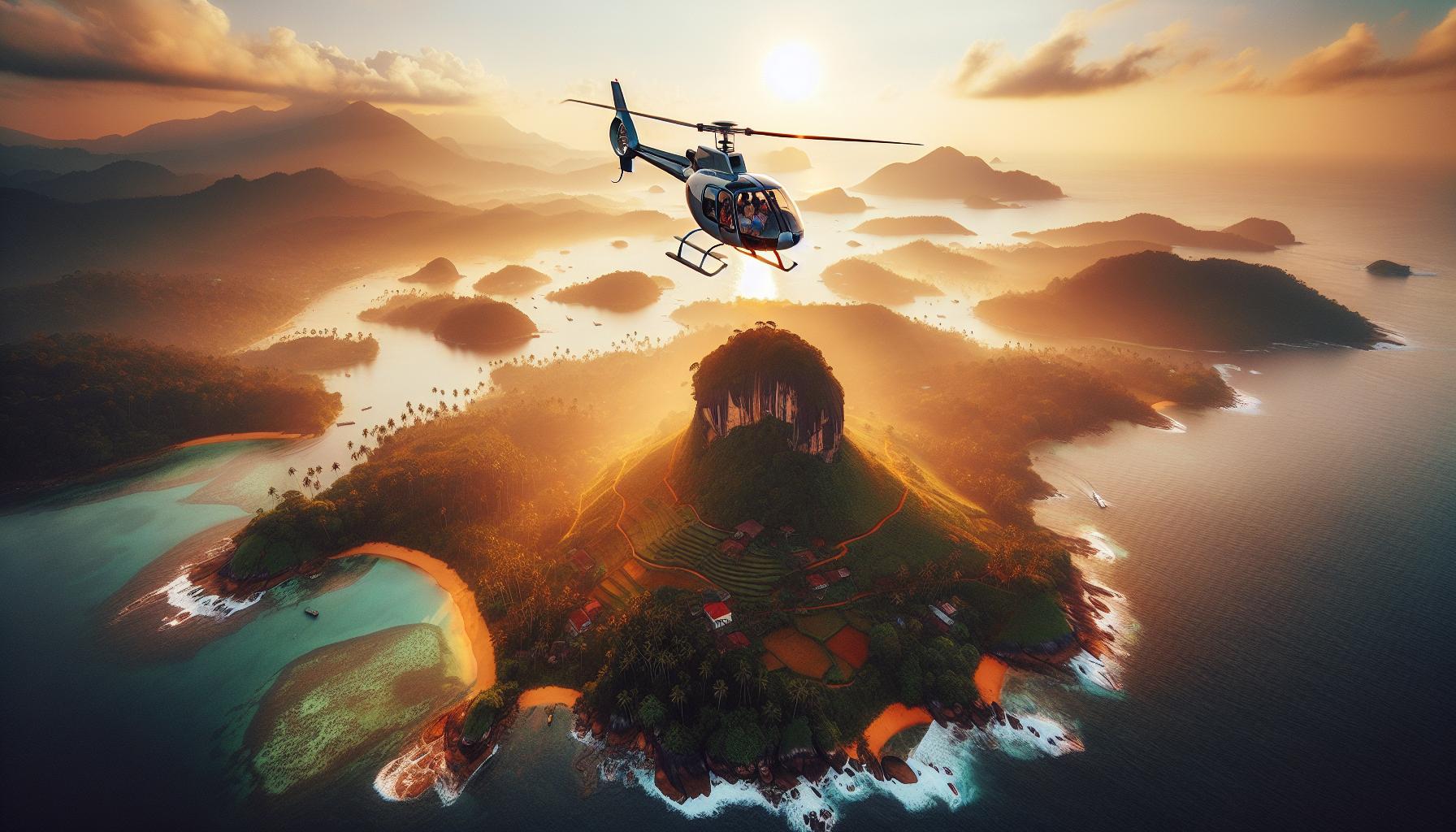 helicopter-ride-over-sunset-coastline-landsape