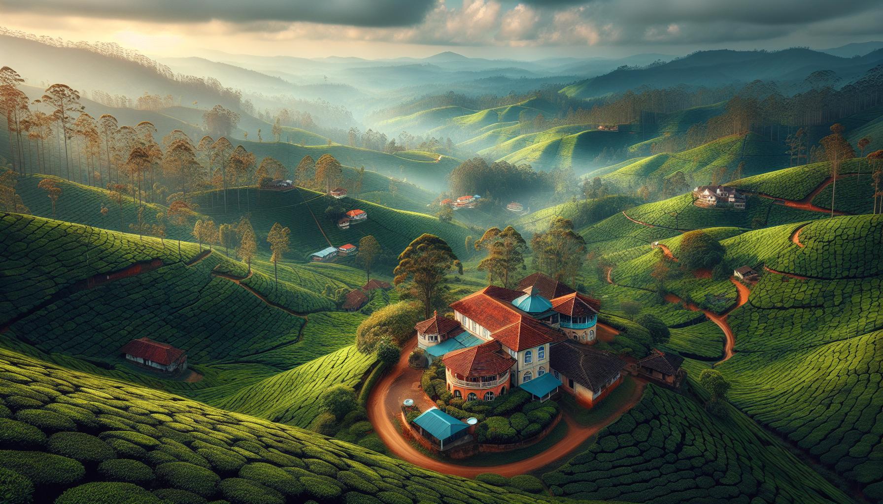 lush-tea-plantation-in-hills-with-foggy-background