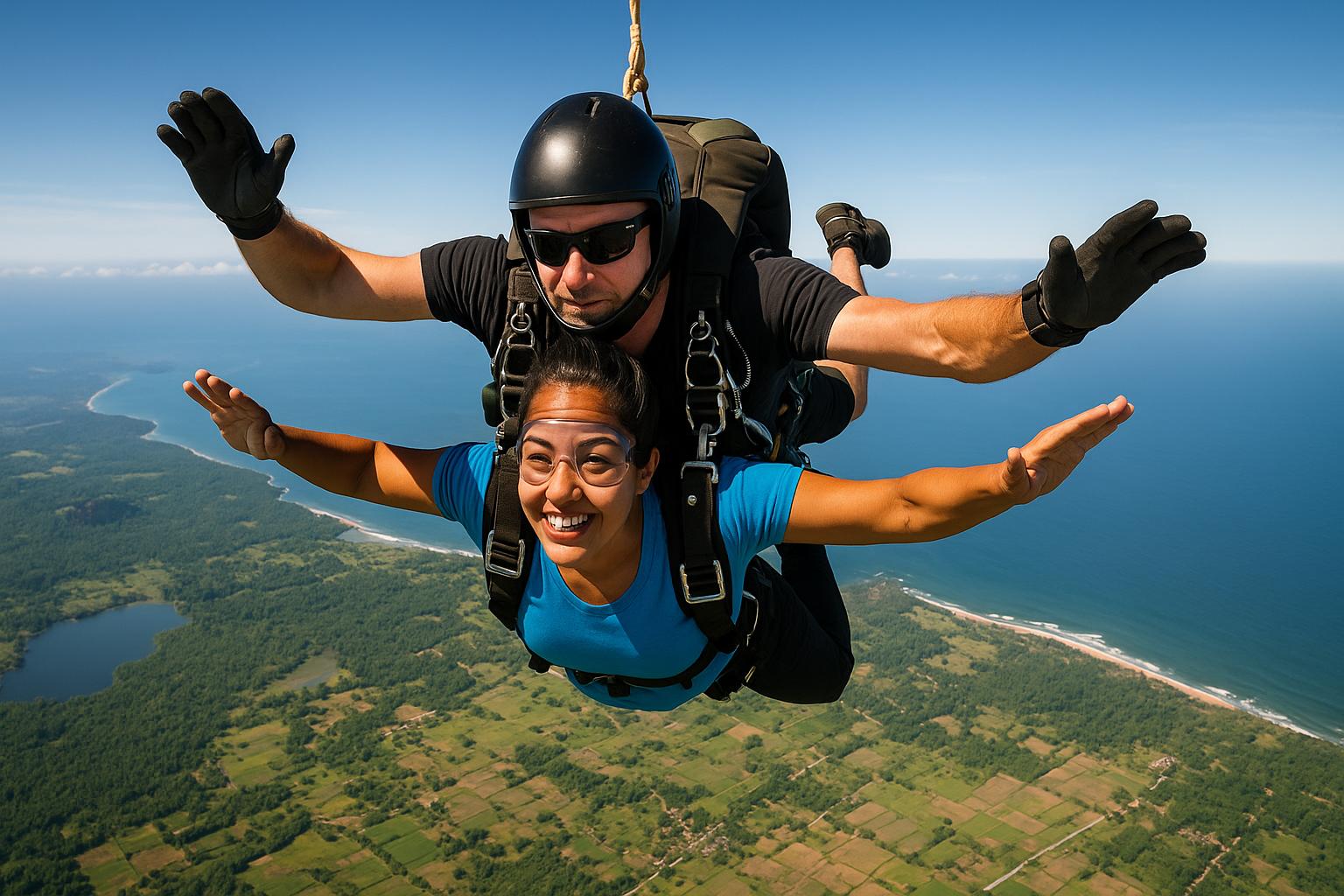 Skydiving Adventure with Smiles and Scenic Views