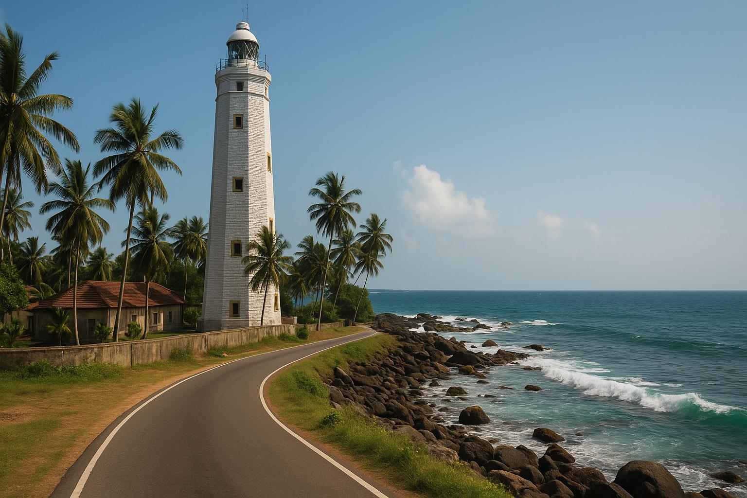 lighthouse-by-the-sea-with-palm-trees-and-curved-road