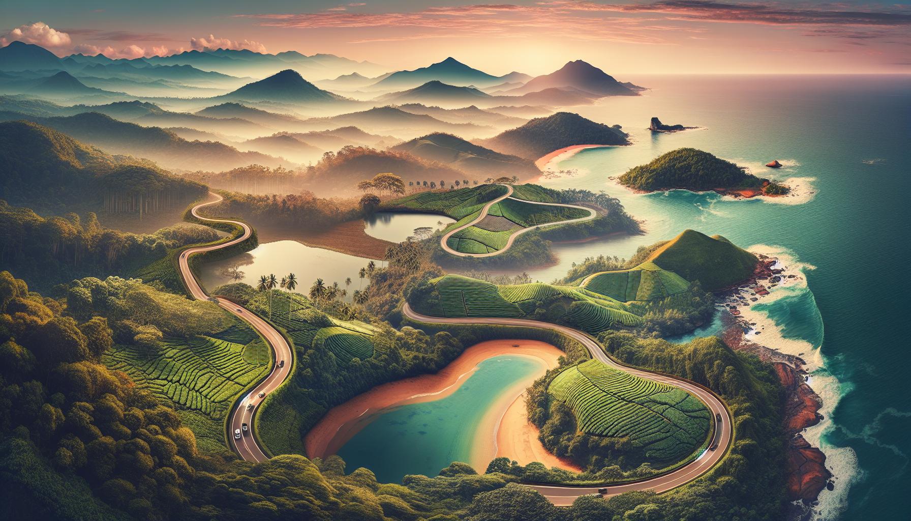 serene-landscape-with-curved-road-coastal-and-hilly-terrain-at-sunset