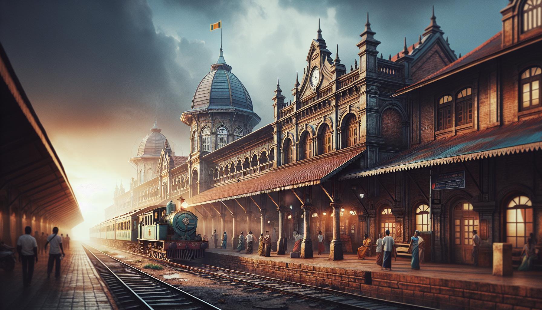 vintage-train-station-sunset